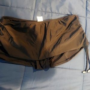 Womens skirt style swim bottoms size Large merona black